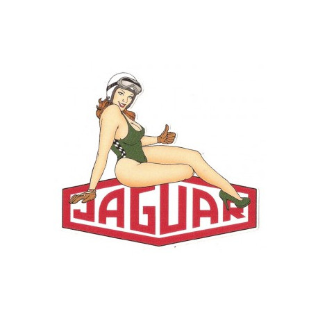 JAGUAR Pin Up Sticker droite vinyle laminé