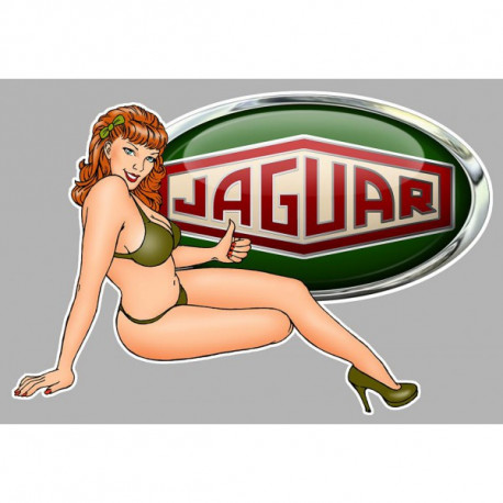 JAGUAR Pin Up Sticker droite vinyle laminé