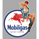 MOBILGAS  Pin Up gauche Sticker vinyle laminé