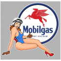 MOBILGAS right Pin Up  Laminated decal