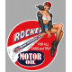 ROCKET Motor Oil right  Pin Up  Laminated decal