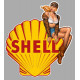 SHELL  Right Pin Up  Laminated decal