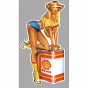 SHELL  Right Pin Up  Laminated decal