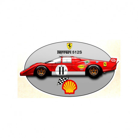 FERRARI SHELL 512S    Laminated decal