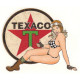 TEXACO left  Pin Up laminated decal