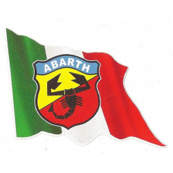 ABARTH  left Flag laminated decal