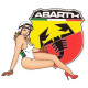 ABARTH Pin Up Sticker droit vinyle laminé