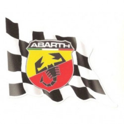 ABARTH  left Flag laminated decal