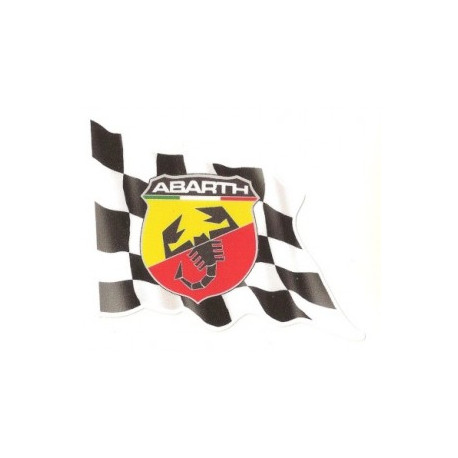 ABARTH  left Flag laminated decal