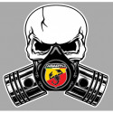 ABARTH Pistons Skull  Sticker vinyle laminé