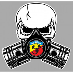 ABARTH Pistons Skull  Sticker vinyle laminé