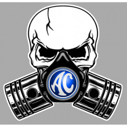 AC  Piston Skull laminated decal