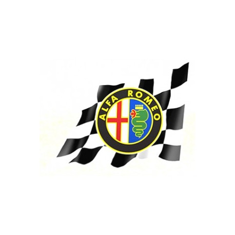 ALFA ROMEO  right Flag  Laminated decal