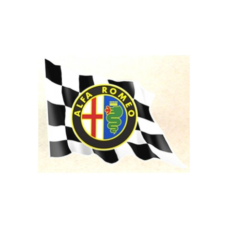 ALFA ROMEO  left Flag  Laminated decal