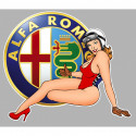 ALFA ROMEO  left Pin Up  Laminated decal