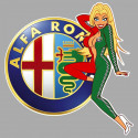 ALFA ROMEO  left Pin Up  Laminated decal