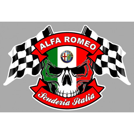 ALFA ROMEO  Skull Flags laminated decal