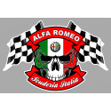 ALFA ROMEO  Skull Flags laminated decal