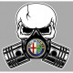 ALFA ROMEO  Pistons-Skull laminated decal