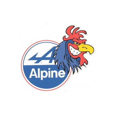 ALPINE right French Coq  laminated decal