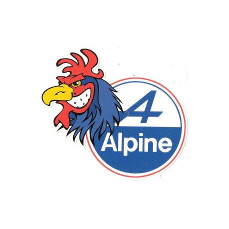 ALPINE left French Coq  laminated decal