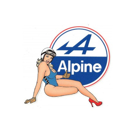 ALPINE Right Pin Up  laminated decal