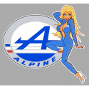 ALPINE Left Pin Up  laminated decal