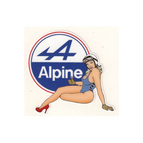 ALPINE Left Pin Up  laminated decal