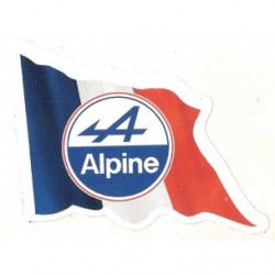 ALPINE Left Flag  laminated decal