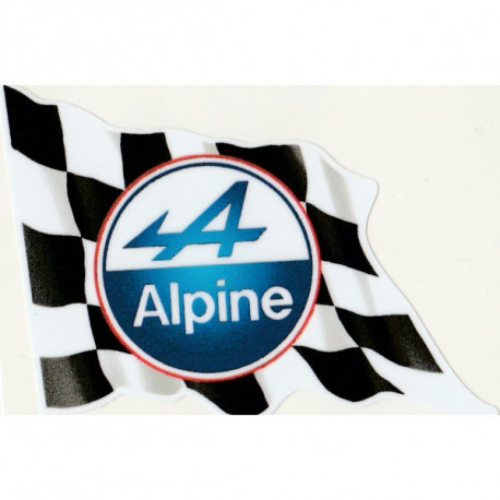 ALPINE Left Flag  laminated decal