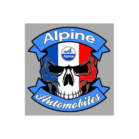 ALPINE Skull Sticker laminated decal