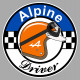 ALPINE Driver Sticker laminated decal