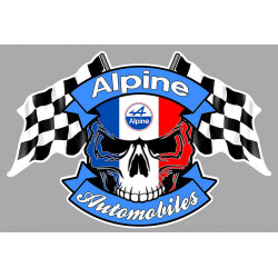 ALPINE Skull Flags Sticker laminated decal