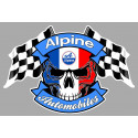 ALPINE Skull Flags Sticker laminated decal