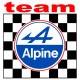 ALPINE Team Sticker laminated decal