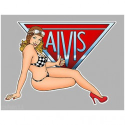 ALVIS right Pin Up  laminated decal