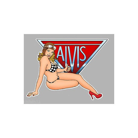 ALVIS right Pin Up  laminated decal