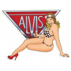 ALVIS left Pin Up  laminated decal