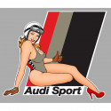 AUDI Sport Pin Up droite Sticker vinyle laminé