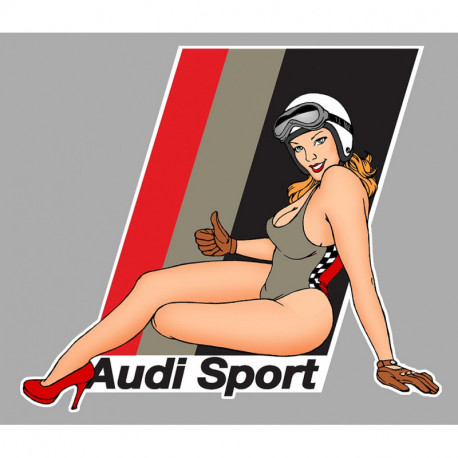 AUDI Sport left Pin Up  laminated decal