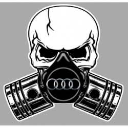 AUDI Pistons-Skull  laminated decal