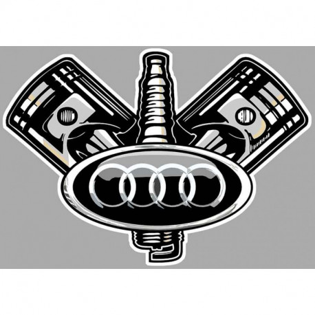 AUDI PISTONS Sticker vinyle laminé