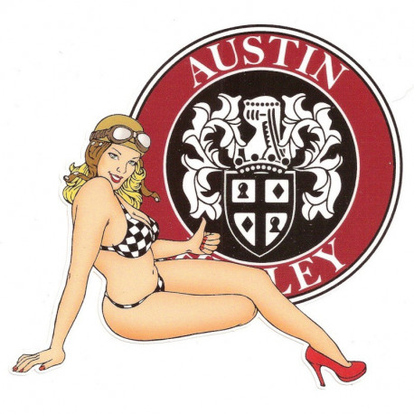 AUSTIN HEALEY Pin Up droite Sticker vinyle laminé