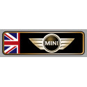 AUSTIN MINI Racing  gauche Sticker vinyle laminé