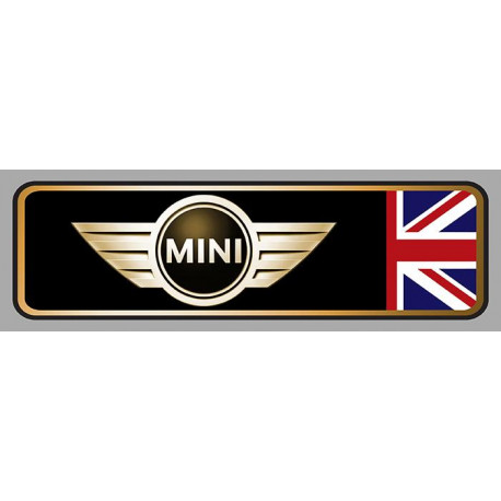 AUSTIN MINI Racing  droit Sticker vinyle laminé