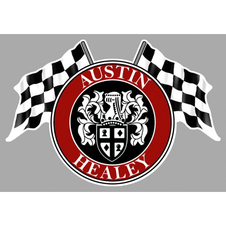 AUSTIN HEALEY Flags laminated decal