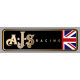 AJS RACING Sticker droit vinyle laminé