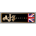 AJS RACING Sticker droit vinyle laminé