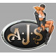 AJS Pin Up Vintage droite Sticker droit vinyle laminé