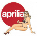 APRILIA Pin Up gauche  Sticker  vinyle laminé